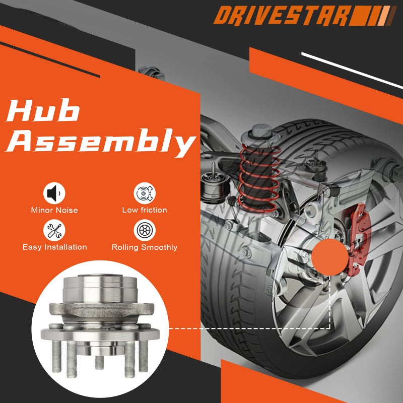 DRIVESTAR 512460 Wheel Hub & Bearing Assembly Front/Rear Left/Right for Ford Explorer 2011-2018, 2013-2018 Ford Police Interceptor Utility(5 Lugs) - Image 2